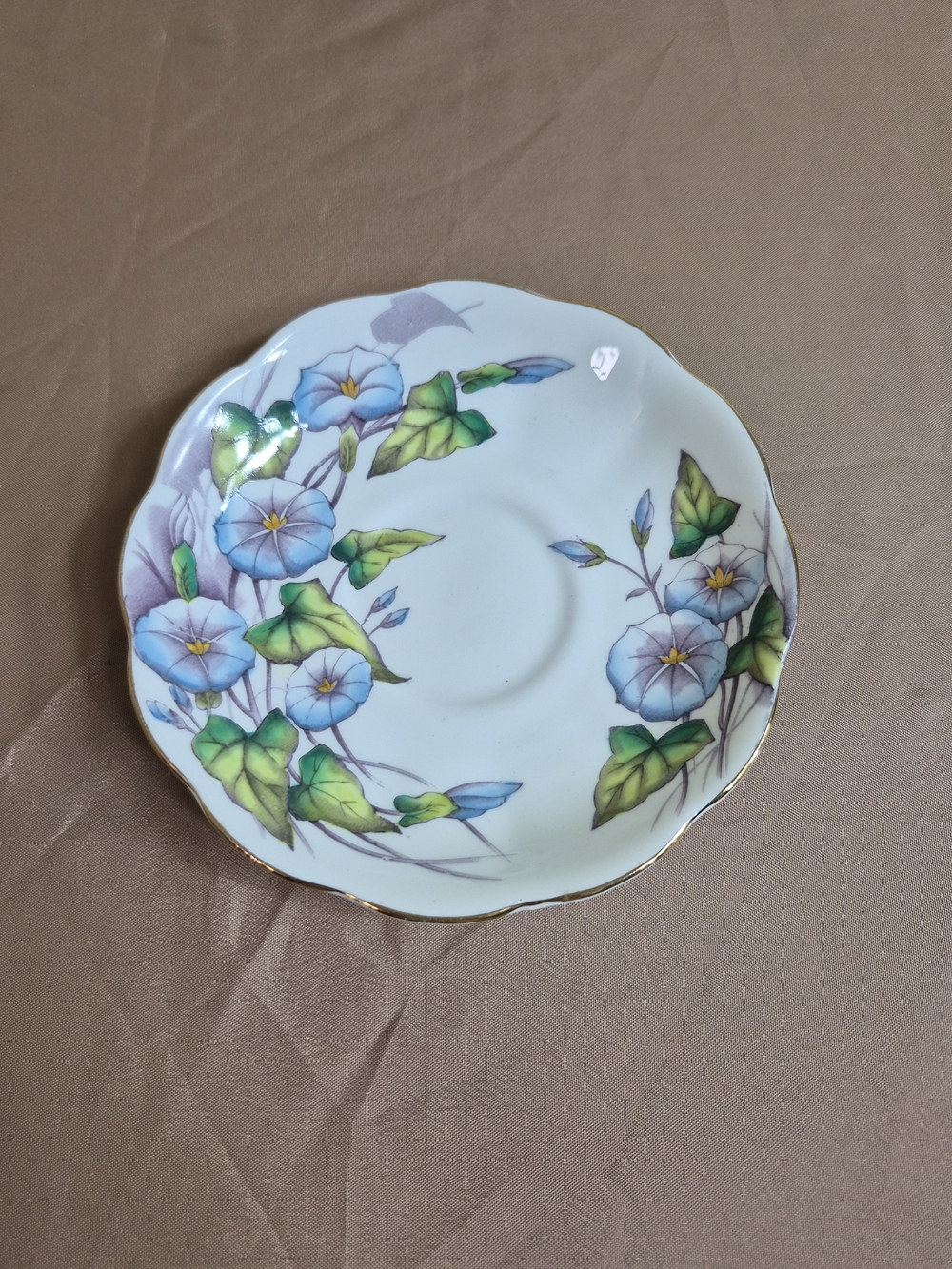 VTG Royal Albert Morning Glory September Flower of the Month Tea Saucer No. 9